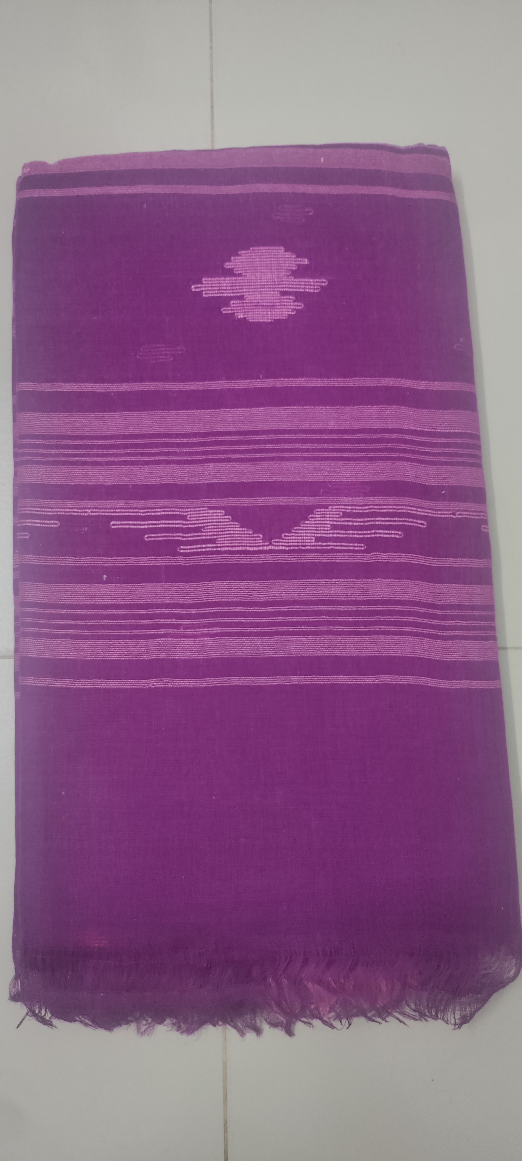 Royal Purple Handloom Monipuri Sharee