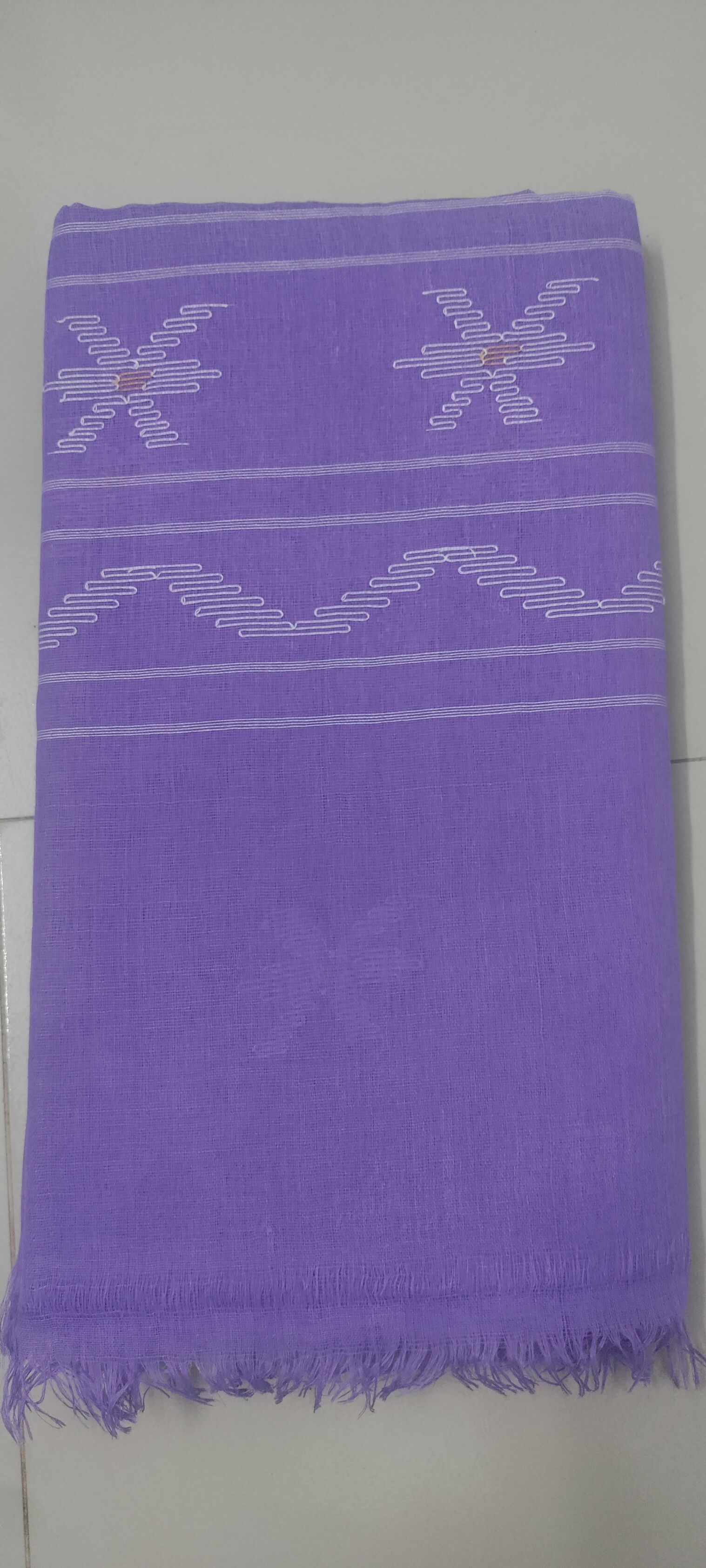 Lavender Purple Monipuri Saree
