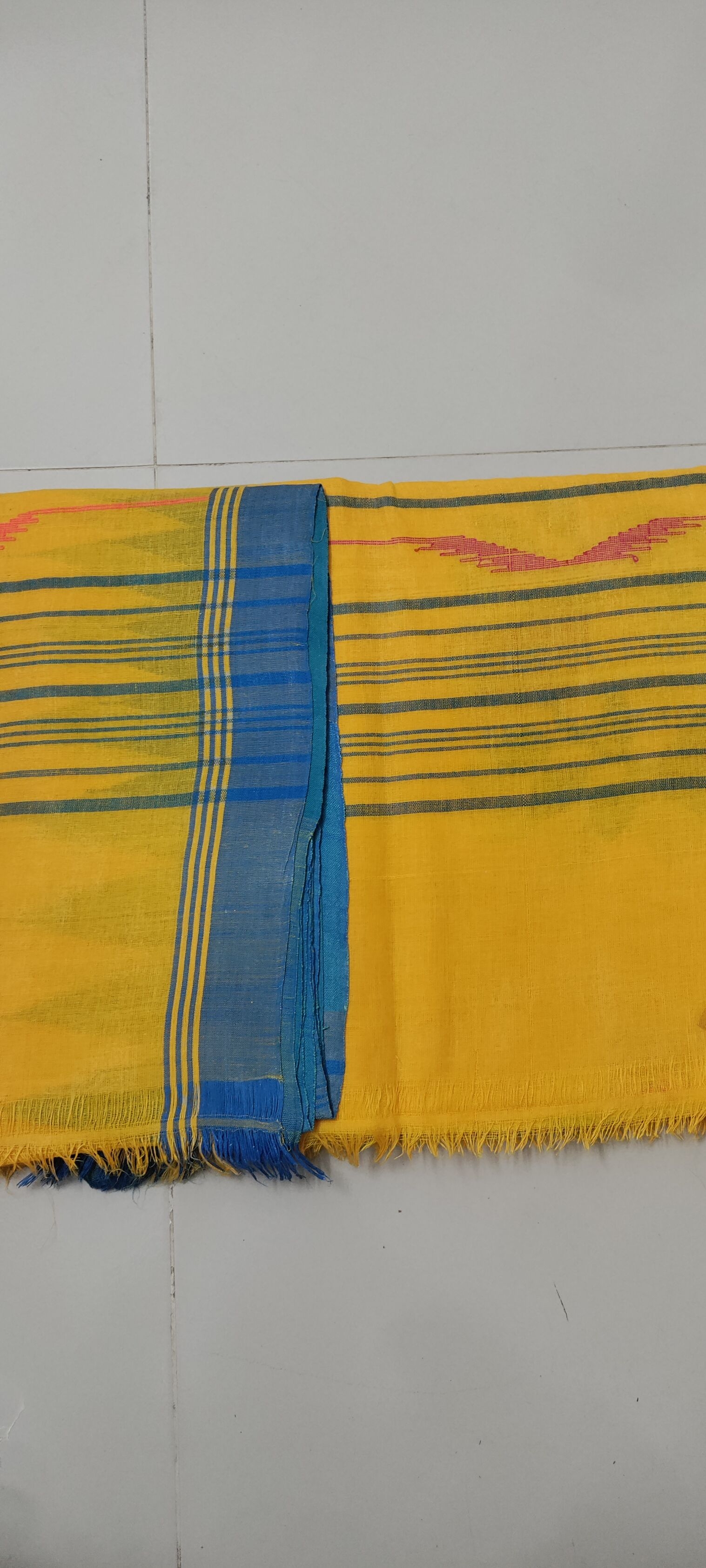 Golden Yellow Monipuri Saree