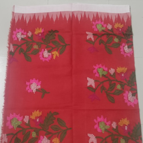 Coral Red / Tomato Red Monipuri Saree