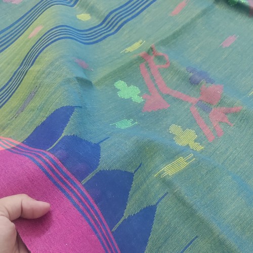 Sea Green Monipuri Saree