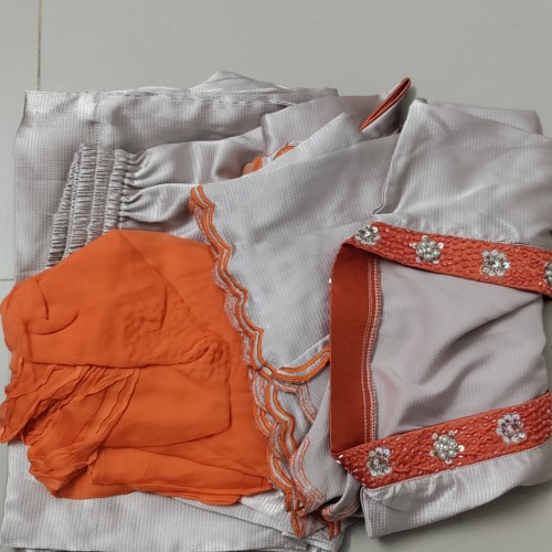 Pearl White &amp;amp;amp;amp;amp; Tangerine Orange Three Pieces