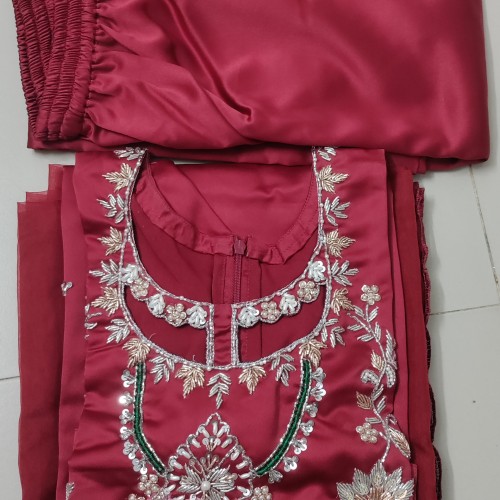 Deep Rose Pink Three Pieces