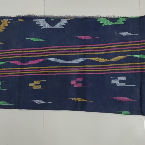 Deep Navy Blue Monipuri Saree