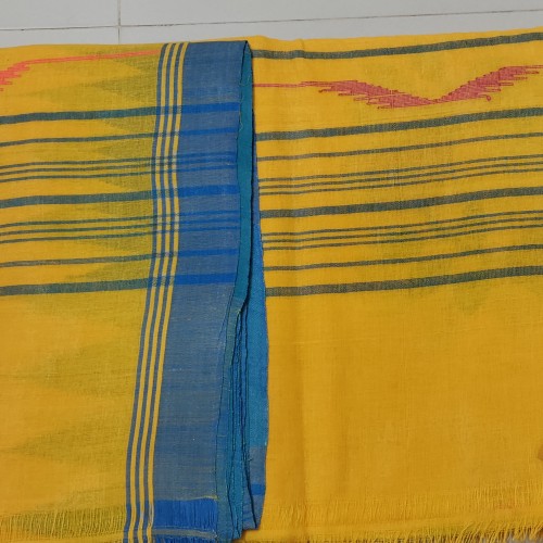 Golden Yellow Monipuri Saree