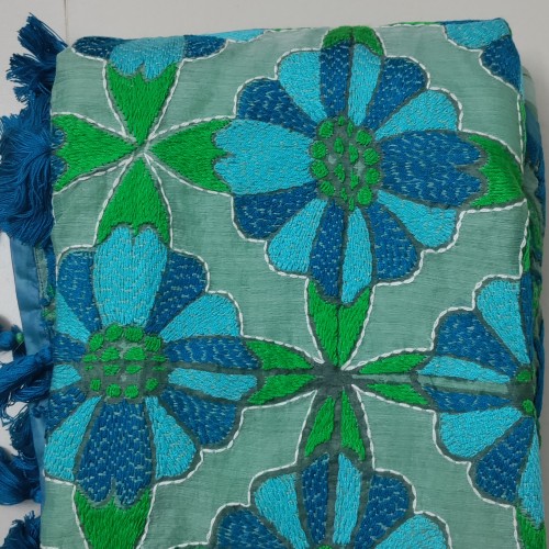 Mint Green Muslin Saree