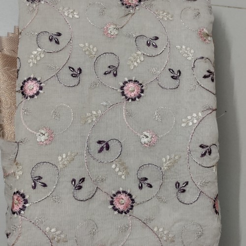 Champagne Beige Silk Saree