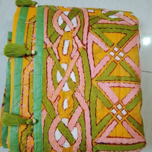 Mustard Bloom Handcrafted Saree