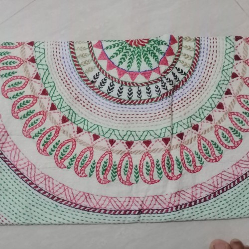 Emerald Bloom Kantha