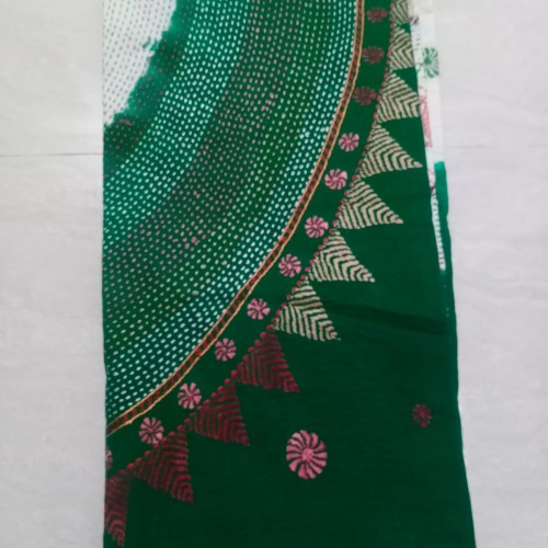 Emerald Bloom Kantha