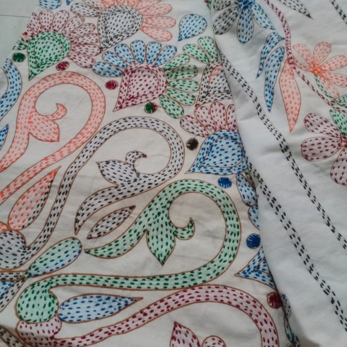 Rainbow Blossom Nakshi Kantha