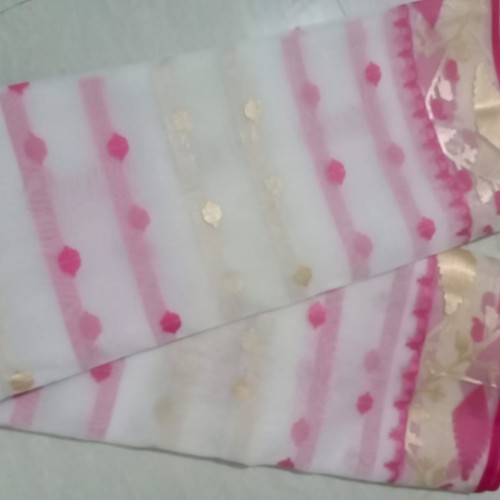 Pink Blossom Jamdani Saree