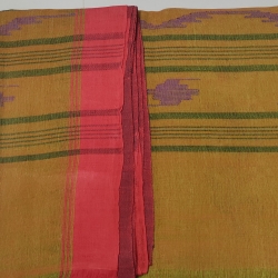 Mustard Brown Monipuri Saree