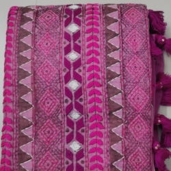 Magenta Pink Muslin Saree