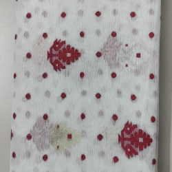 Pure White with Red Jamdani Saree