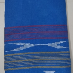Royal Blue with White Weaving Motif Monipuri Saree