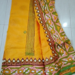 Mustard Bloom Handcrafted Saree