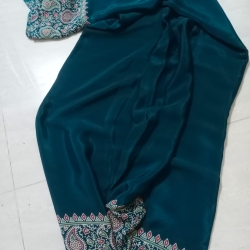 Emerald Paisley Saree